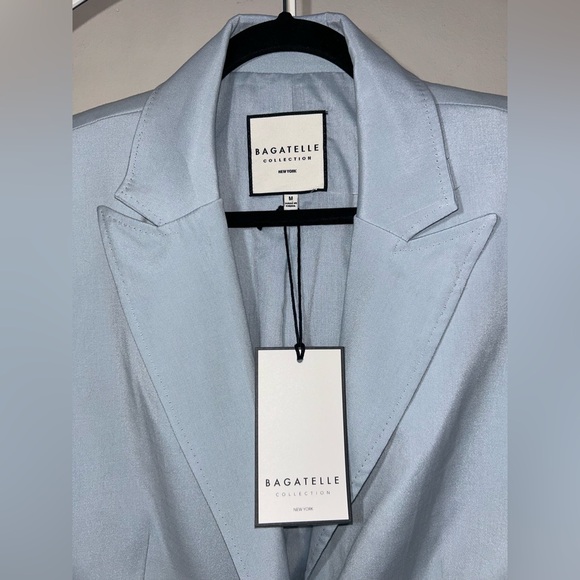 bagatelle Powder Blue Sleeveless Tailored Blazer Vest - Picture 4 of 7